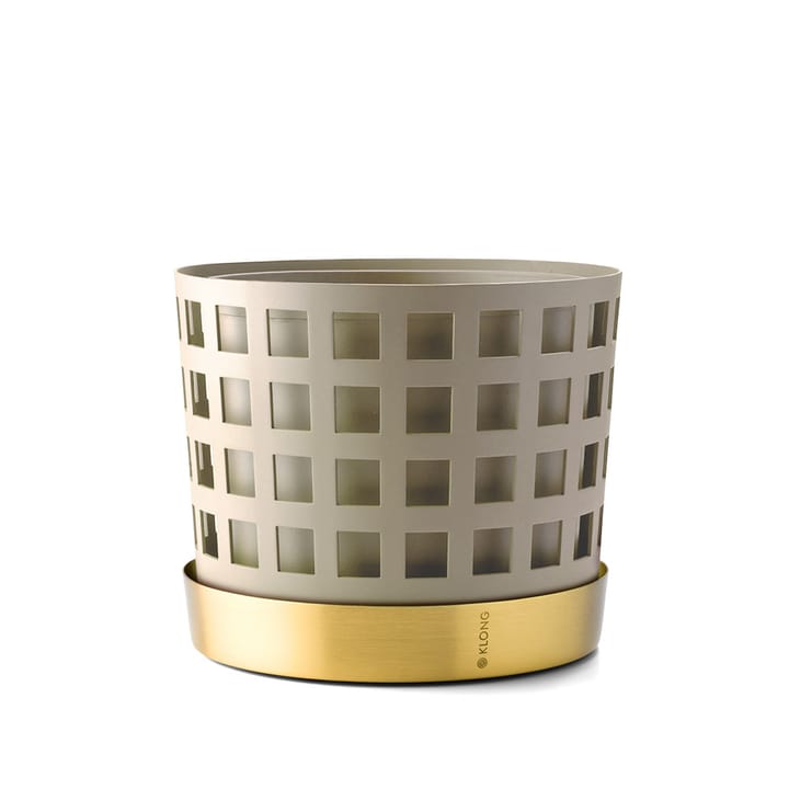 Macetero Trio Pot Square - Beige, medium Ø18 cm - KLONG