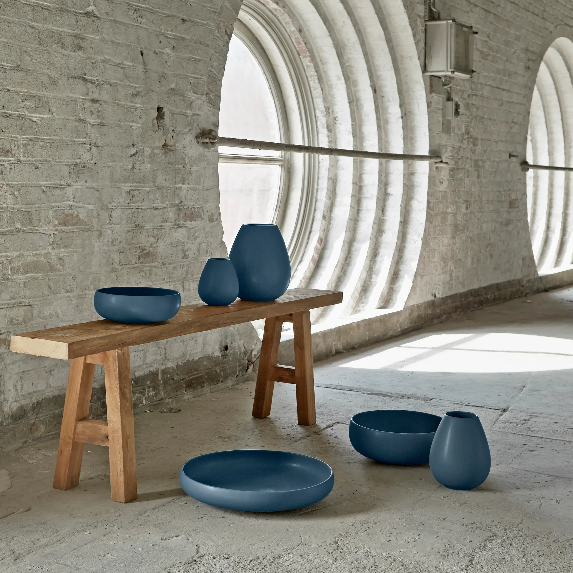 Bol Earth 30 cm, azul Knabstrup Keramik