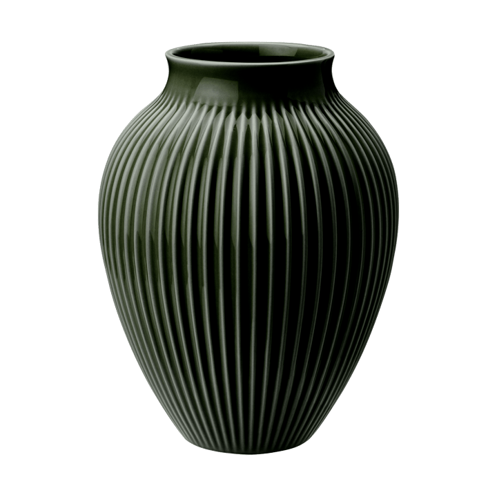 Jarrón acanalado Knabstrup 20 cm - Dark green - Knabstrup Keramik