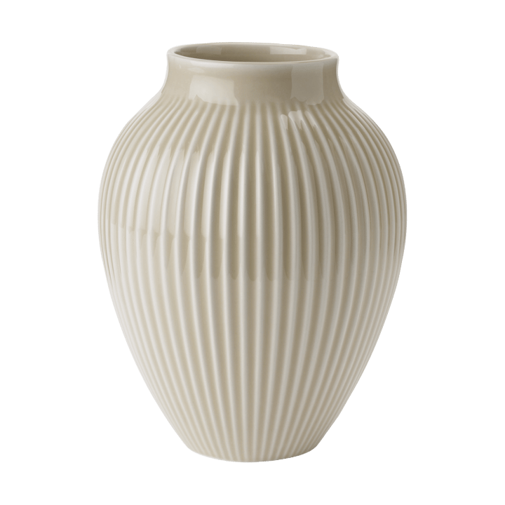 Jarrón acanalado Knabstrup 20 cm - Ripple sand - Knabstrup Keramik