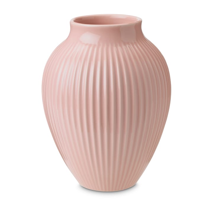 Jarrón acanalado Knabstrup 20 cm - Rosa - Knabstrup Keramik