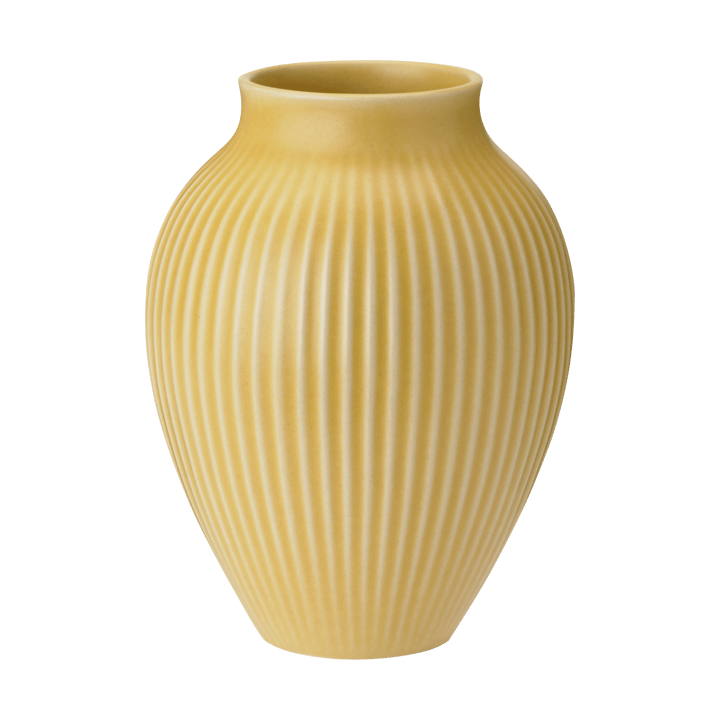 Jarrón acanalado Knabstrup 20 cm - Yellow - Knabstrup Keramik