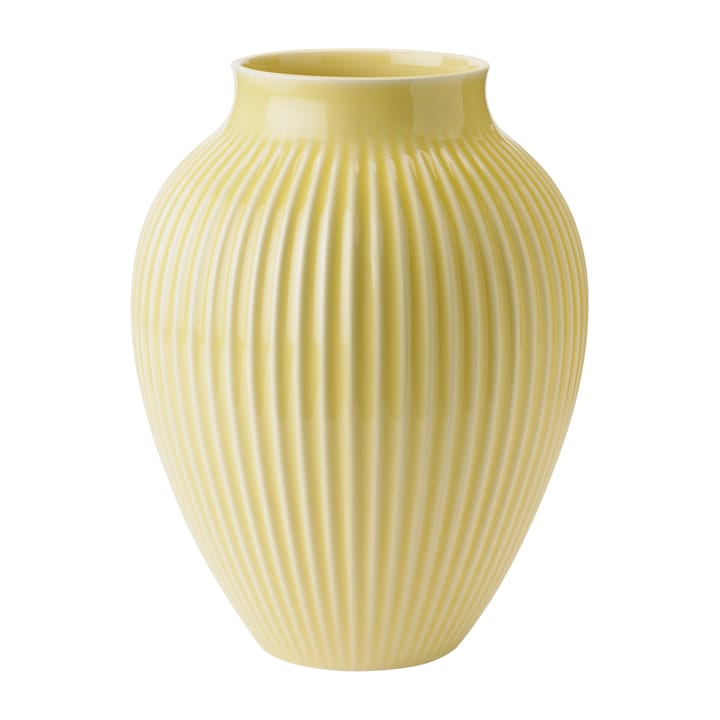 Jarrón acanalado Knabstrup 27 cm - amarillo - Knabstrup Keramik