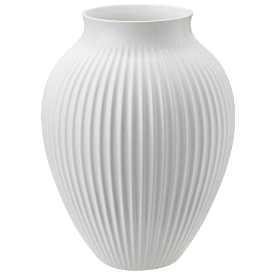 Jarrón acanalado Knabstrup 27 cm - Blanco - Knabstrup Keramik