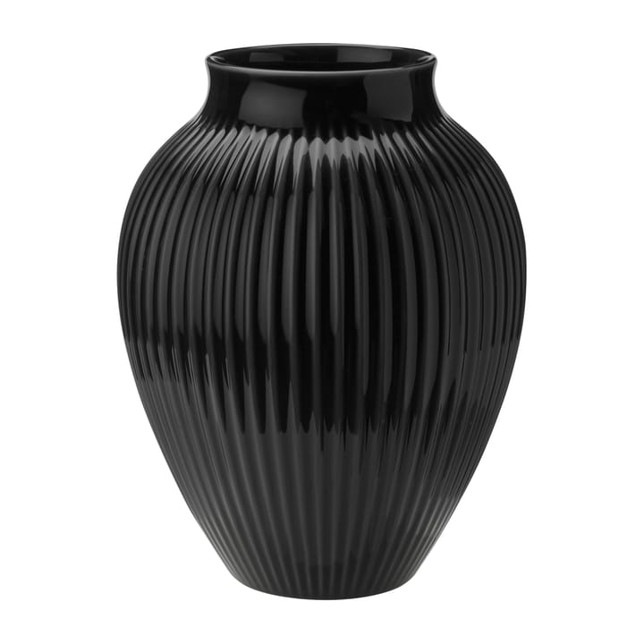 Jarrón acanalado Knabstrup 27 cm - negro - Knabstrup Keramik