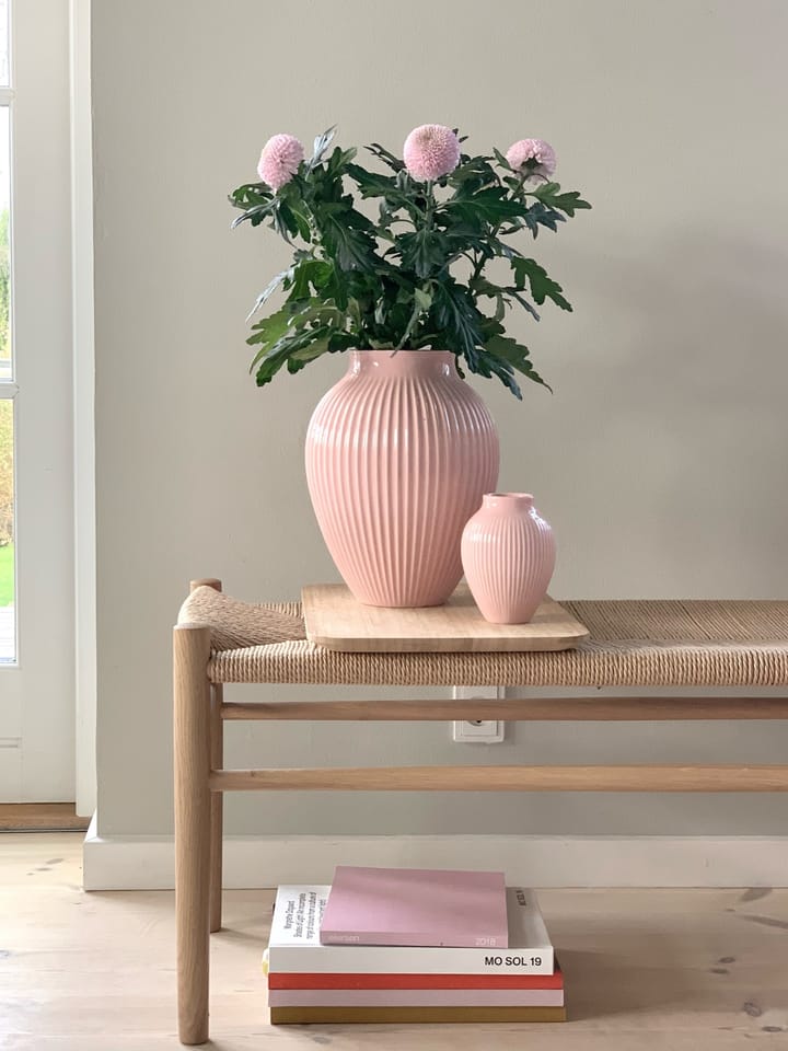 Jarrón acanalado Knabstrup 27 cm, Rosa Knabstrup Keramik