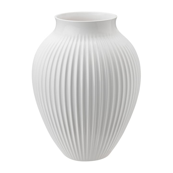 Jarrón Knabstrup acanalado 35 cm - blanco - Knabstrup Keramik