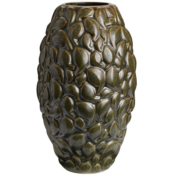 Jarrón Leaf Limited Edition 40 cm, Khaki vert Knabstrup Keramik