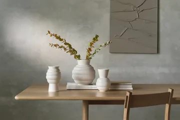 Jarrón Tortus Archie No2, 26.5 cm - Blanco - Knabstrup Keramik