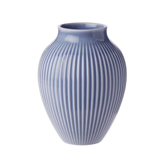 Knabstrup Jarrón acanalado 12,5 cm - Lavendelazul - Knabstrup Keramik