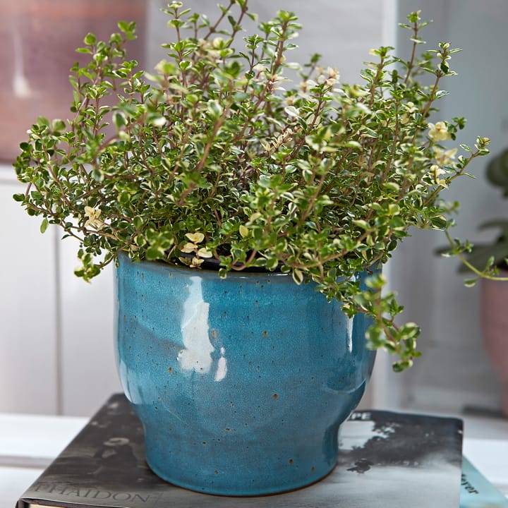 Maceta exterior Knabstrup Ø16,5 cm, Azul polvo Knabstrup Keramik
