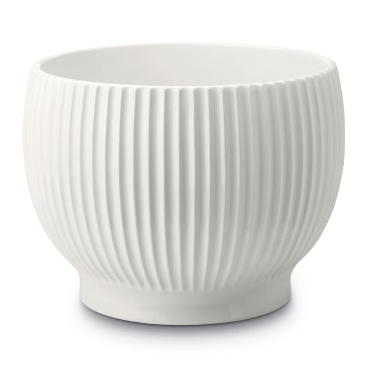 Maceta Knabstrup acanalada Ø14,5 cm - blanco - Knabstrup Keramik