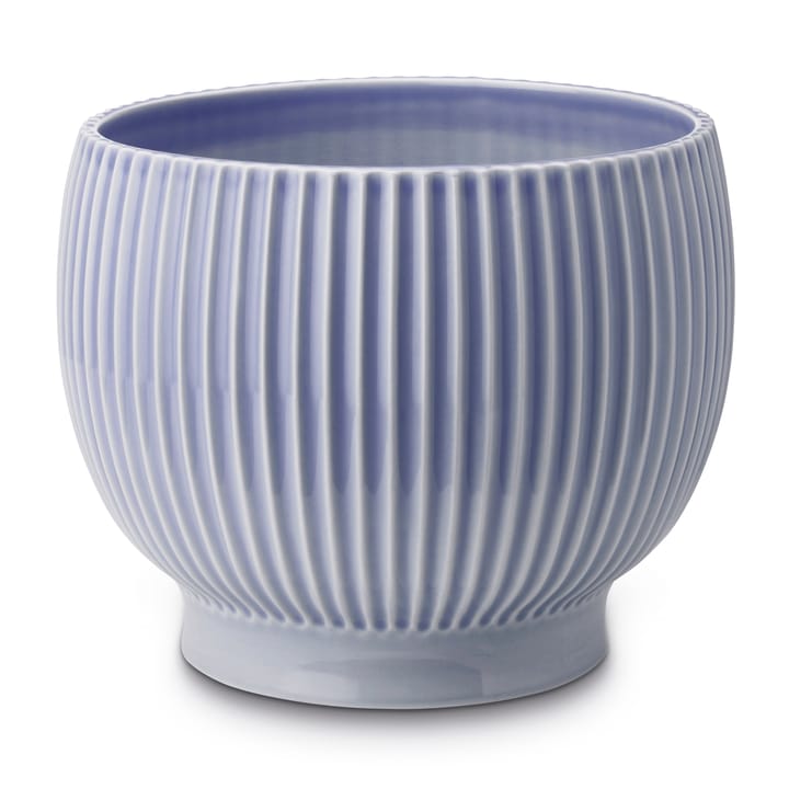 Maceta Knabstrup acanalada Ø16,5 cm, azul lavanda Knabstrup Keramik