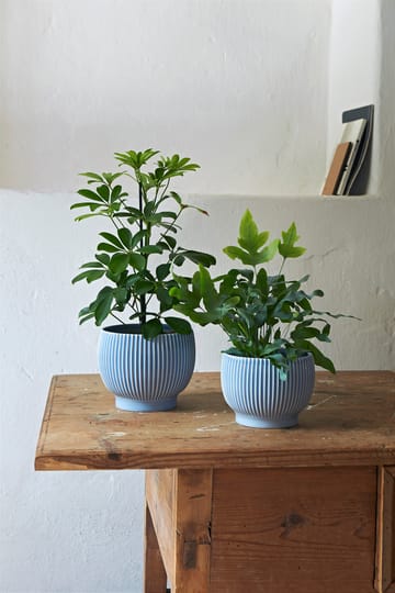 Maceta Knabstrup acanalada Ø16,5 cm - azul lavanda - Knabstrup Keramik