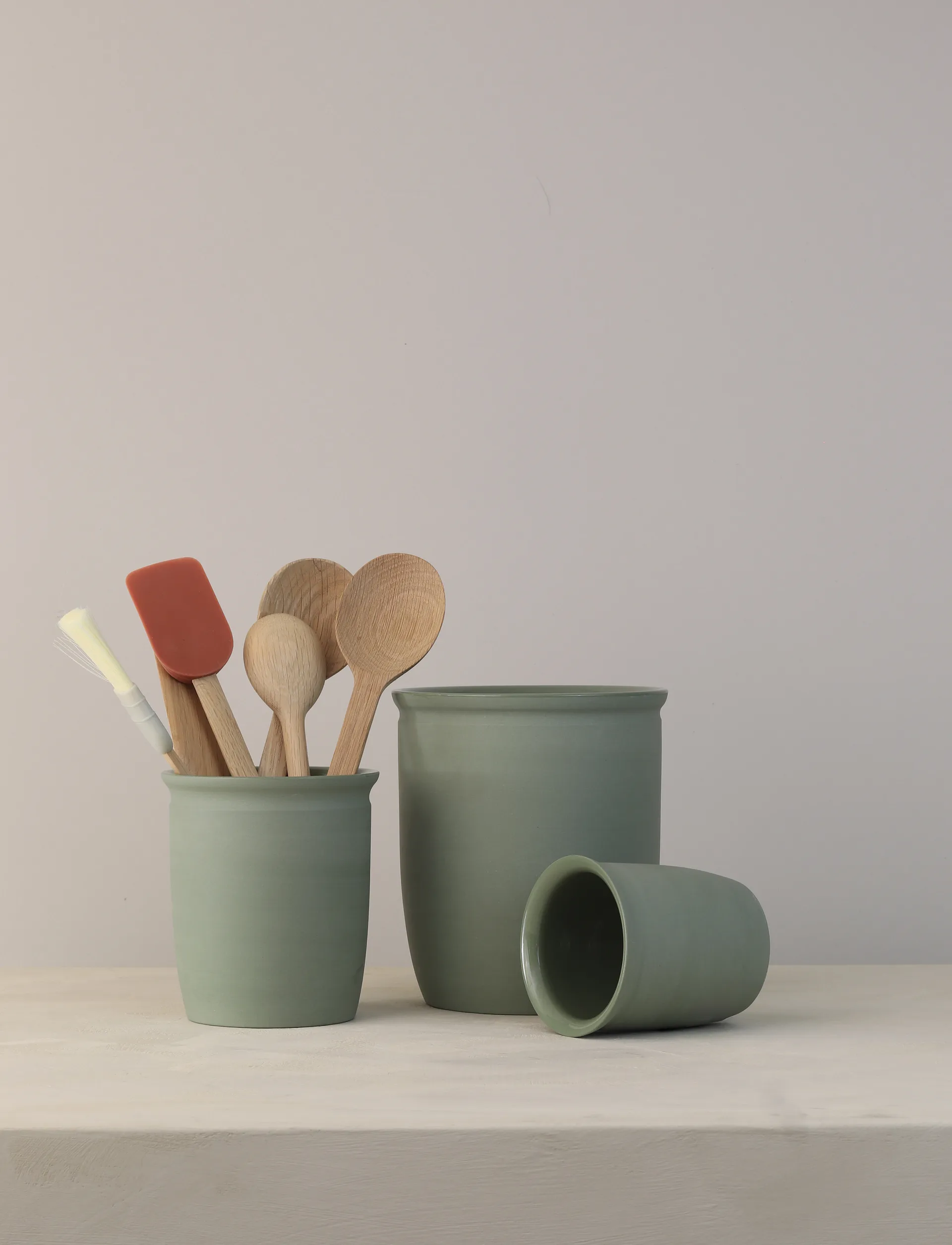 Tarro para mermelada Knabstrup, Olive, 1 L Knabstrup Keramik