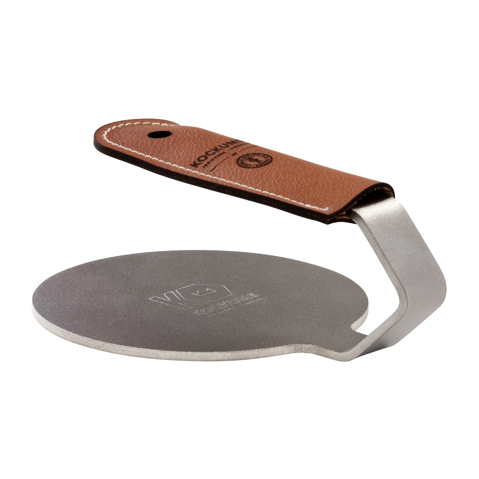 Aplastador de hierro con protección en asa Kockums, acero inoxidable-cuero Kockums Jernverk