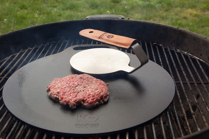 Aplastador de hierro con protección en asa Kockums, acero inoxidable-cuero Kockums Jernverk