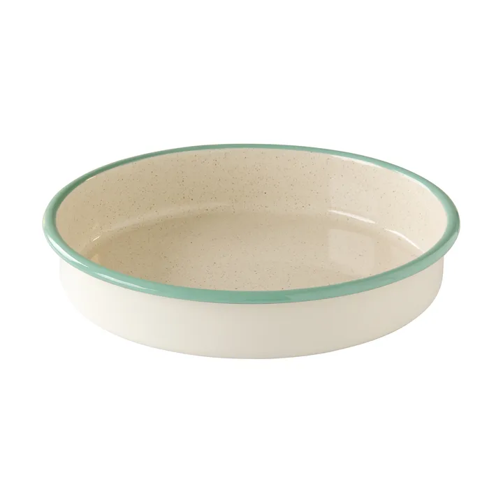 Fuente para horno Kockums  - Cream lux-verde, redonda, Ø28 cm - Kockums Jernverk