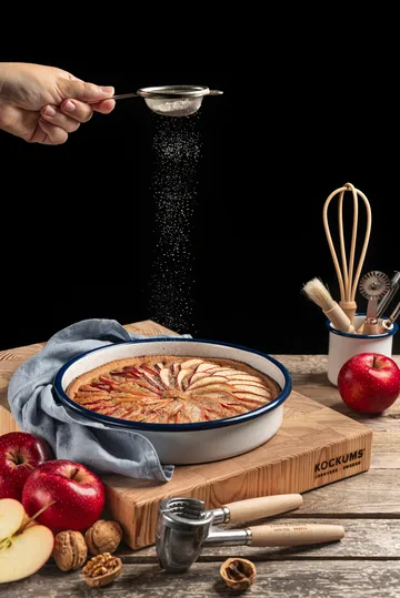 Fuente para horno Kockums  - Kockums white-azul, redonda, Ø24 cm - Kockums Jernverk