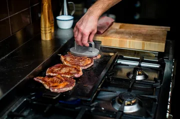 Placha, 4 mm acero al carbono - superficie para freír 45x22 cm - Kockums Jernverk