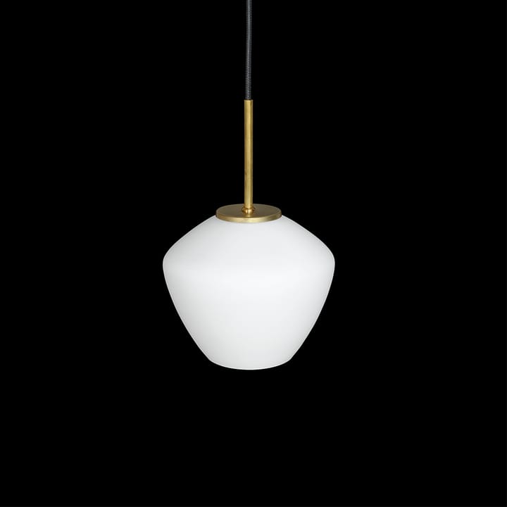Lámpara colgante DK 1 luz, Negro/opal Konsthantverk