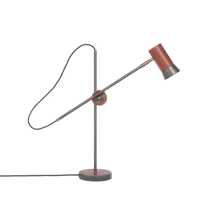Lámpara de mesa Kusk - Óxido de hierro/cuero marrón - Konsthantverk