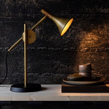 Lámpara de mesa Megafon - Latón crudo, base negra - Konsthantverk
