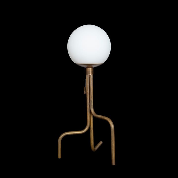 Lámpara de mesa Strapatz - Latón crudo/blanco mate - Konsthantverk