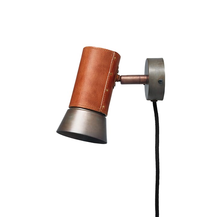 Lámpara de pared Kusk - Óxido de hierro/cuero marrón - Konsthantverk