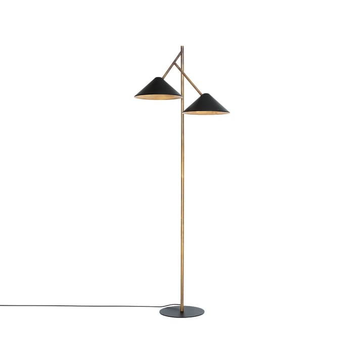 Lámpara de pie Grenverk - Latón crudo/negro - Konsthantverk