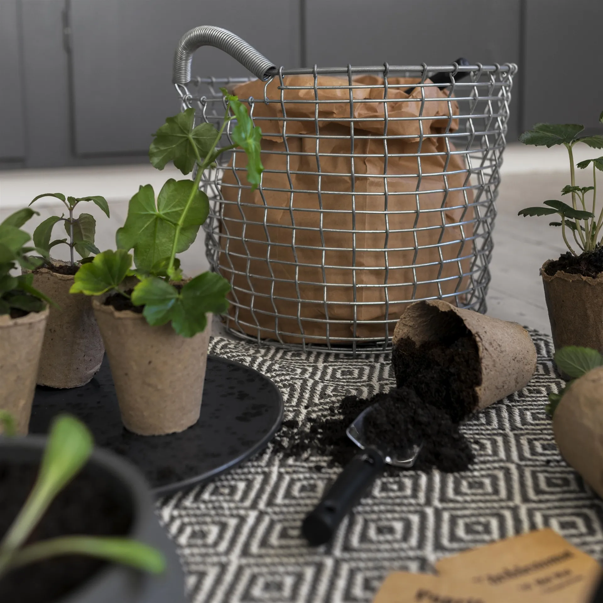 Cesta de alambre Korbo Bin 16, acero galvanizado KORBO