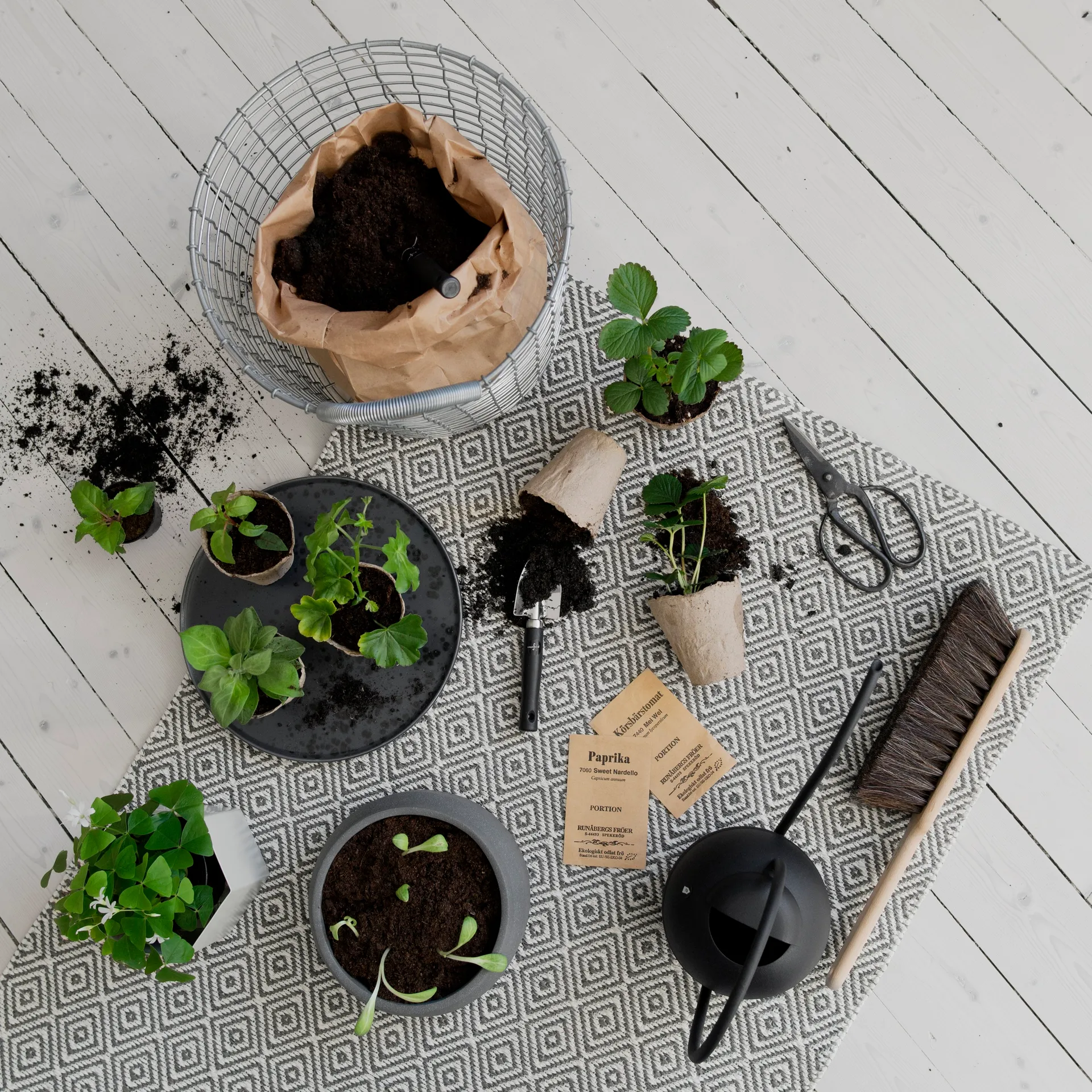 Cesta de alambre Korbo Bin 18, acero galvanizado KORBO