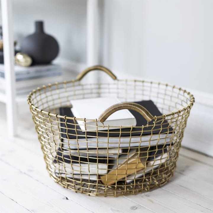 Cesta de alambre Korbo Classic 35, latón KORBO