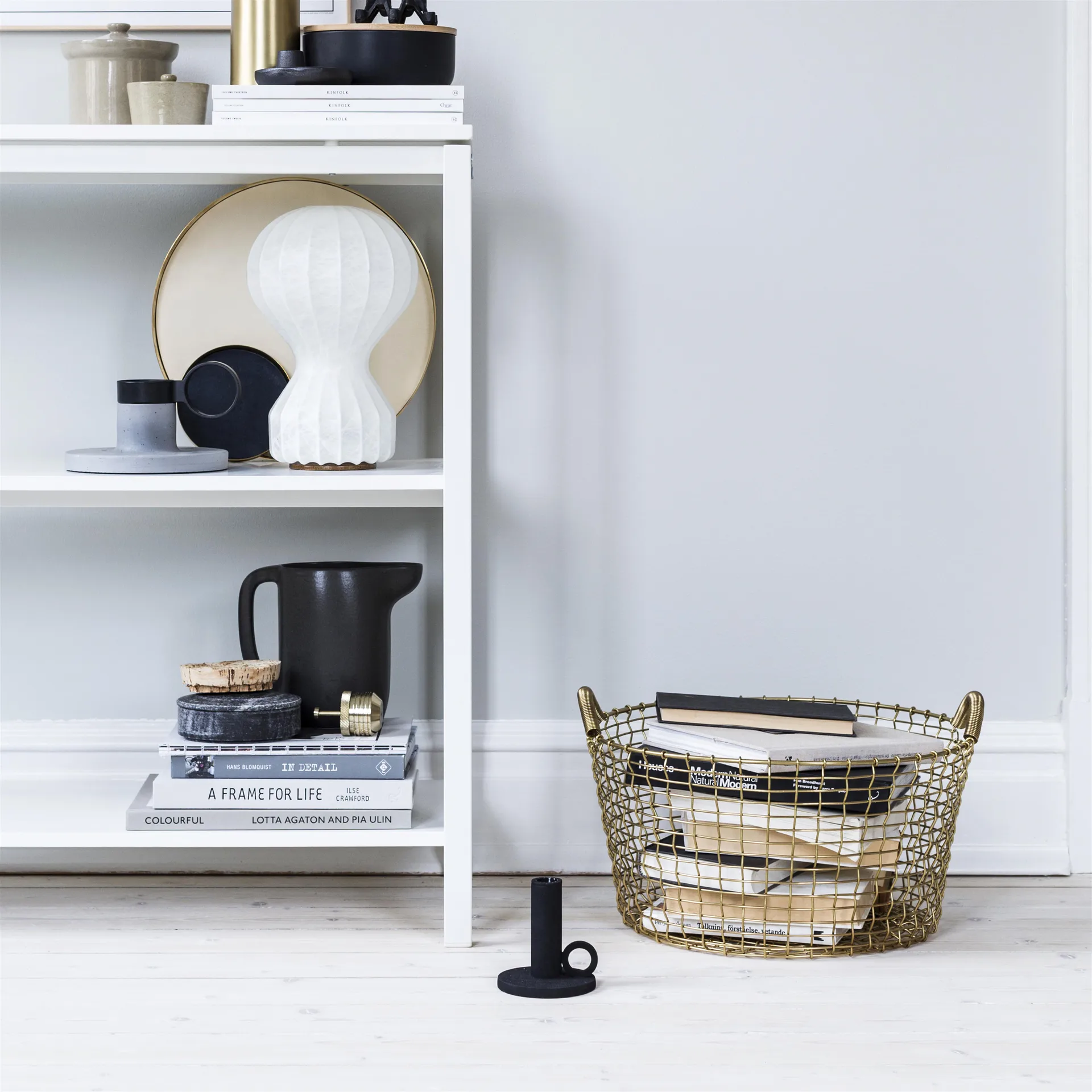 Cesta de alambre Korbo Classic 35, latón KORBO