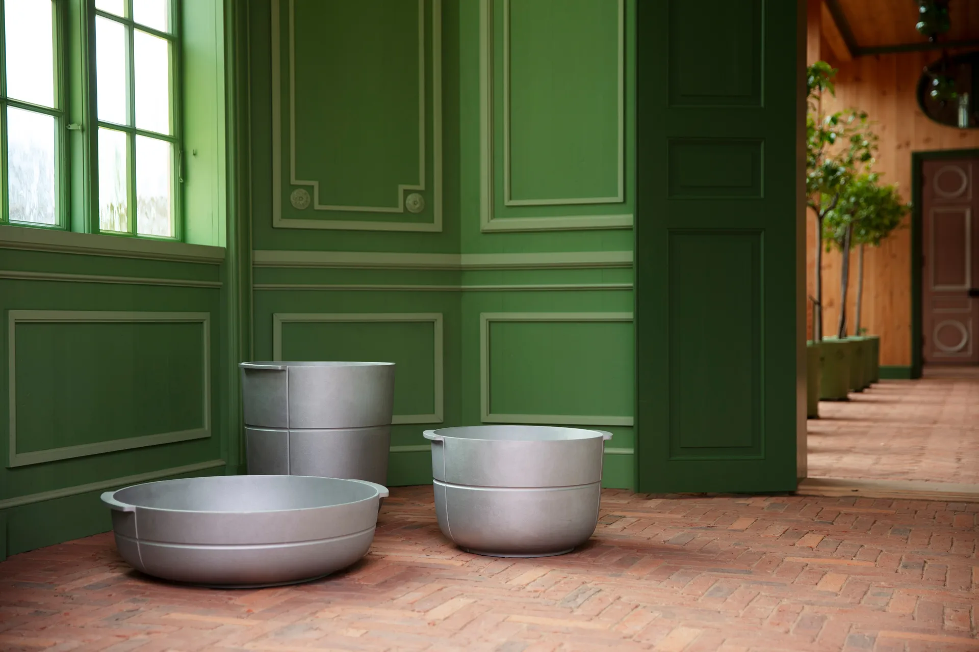 Maceta Linea nr 2 media, Aluminio KORBO