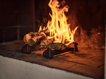 Soporte para leña Korbo Fire-works, pack de 2 - Hierro fundido - KORBO