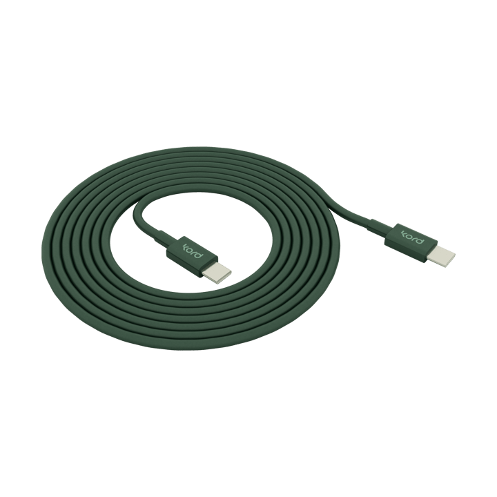 Cable de cargar Kord USB-C a USB-C 1,8 m - Dark Green - Kord