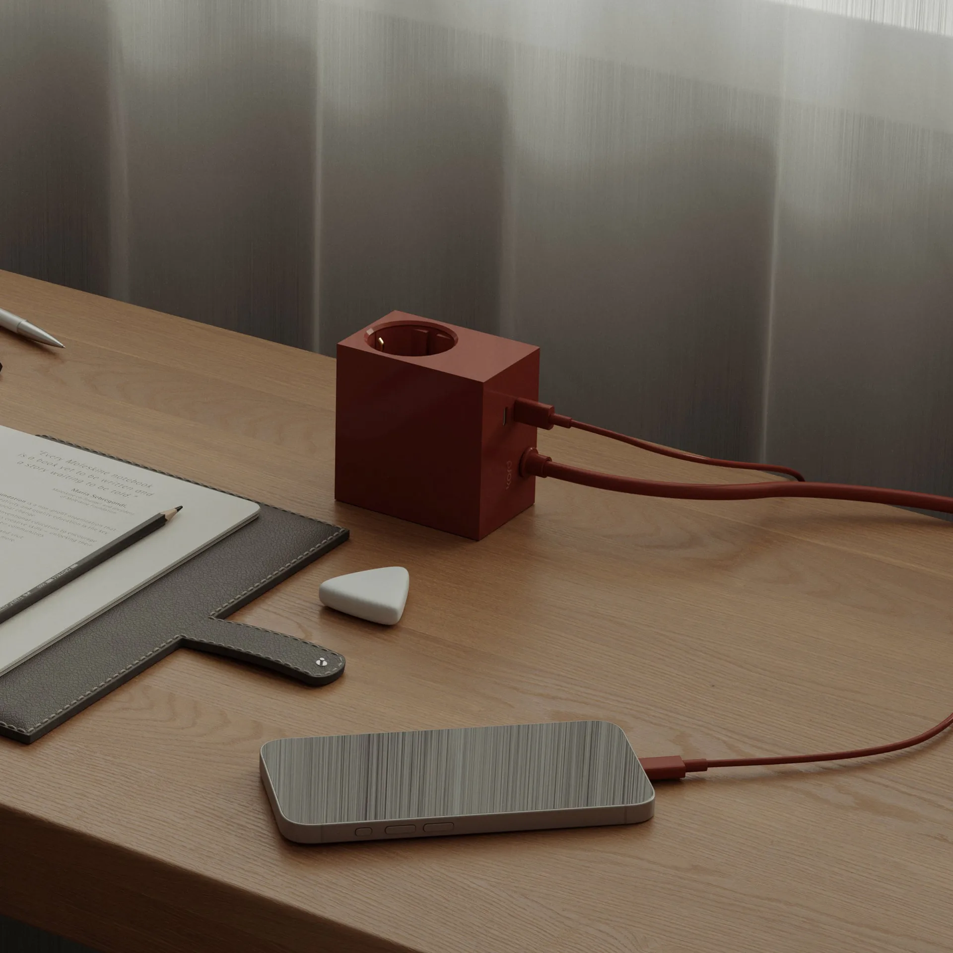 Cable de cargar Kord USB-C a USB-C 1,8 m, Fired Brick Kord