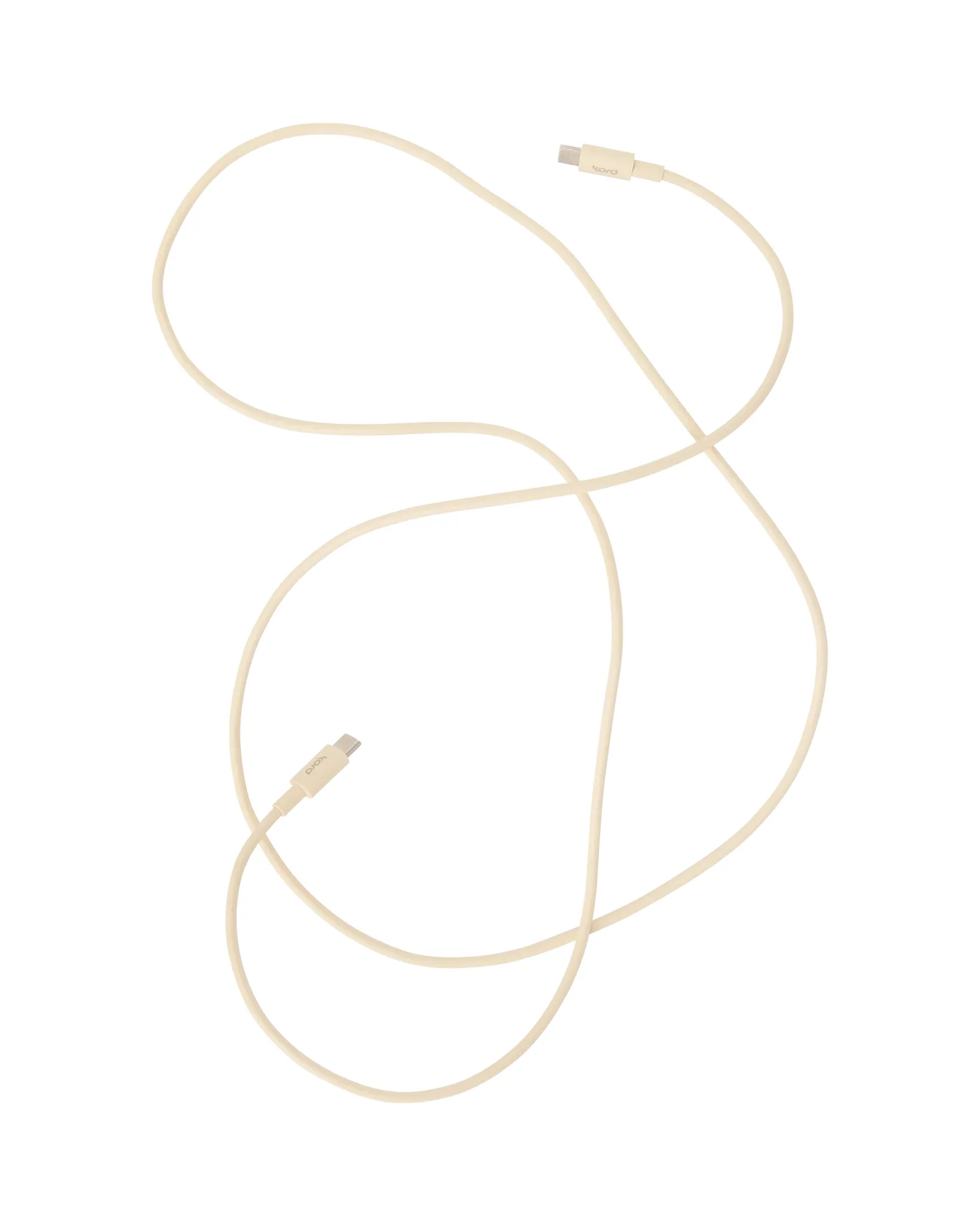 Cable de cargar Kord USB-C a USB-C 1,8 m, Pearled Ivory Kord