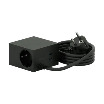 Regleta Cuboid+ con USB-C de 30W y cable de 2 m - Black - Kord