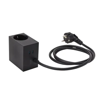 Regleta Cuboid+ con USB-C de 30W y cable de 2 m - Black - Kord