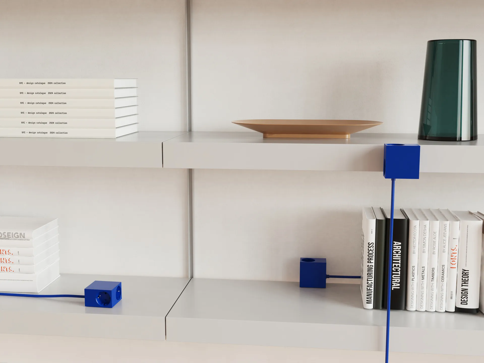 Regleta Cuboid+ con USB-C de 30W y cable de 2 m, Catalina Blue Kord