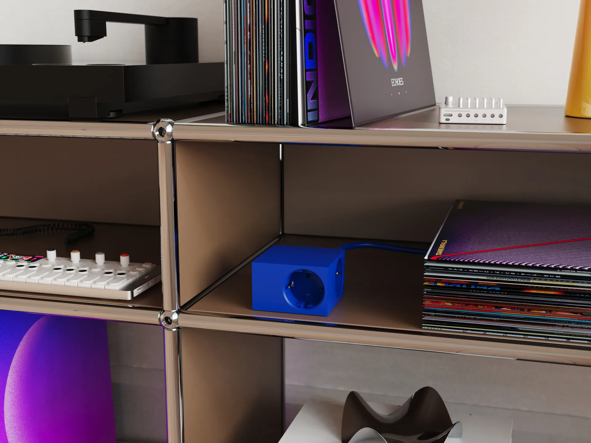 Regleta Cuboid+ con USB-C de 30W y cable de 2 m, Catalina Blue Kord