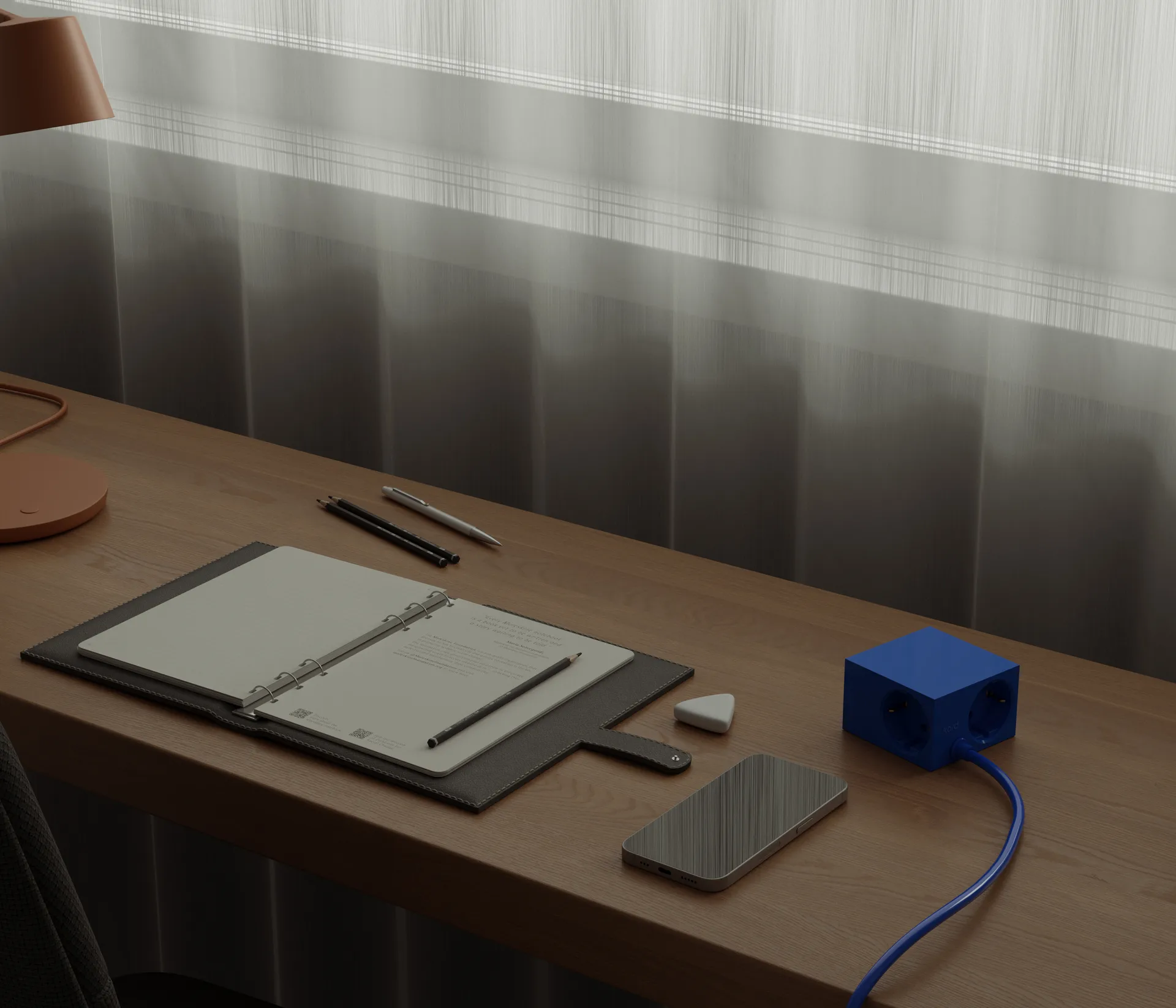 Regleta Cuboid+ con USB-C de 30W y cable de 2 m, Catalina Blue Kord