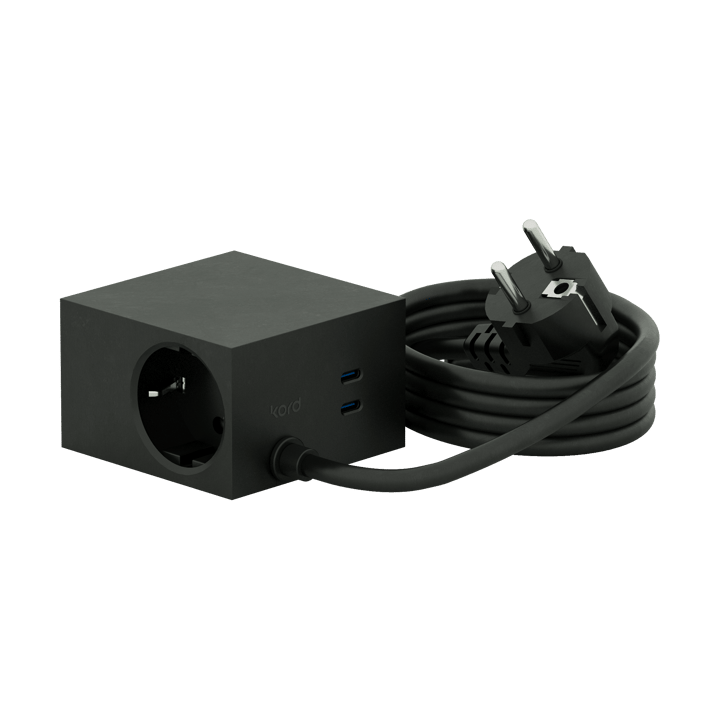 Regleta eléctrica Cuboid+ USB-C 30W 2 m - Black - Kord