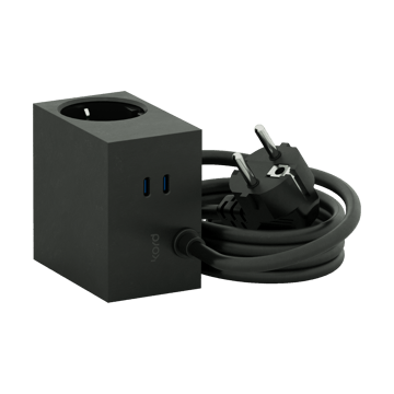 Regleta eléctrica Cuboid+ USB-C 30W 2 m - Black - Kord