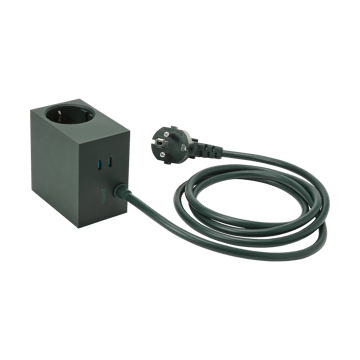 Regleta eléctrica Cuboid+ USB-C 30W 2 m - Dark Green - Kord