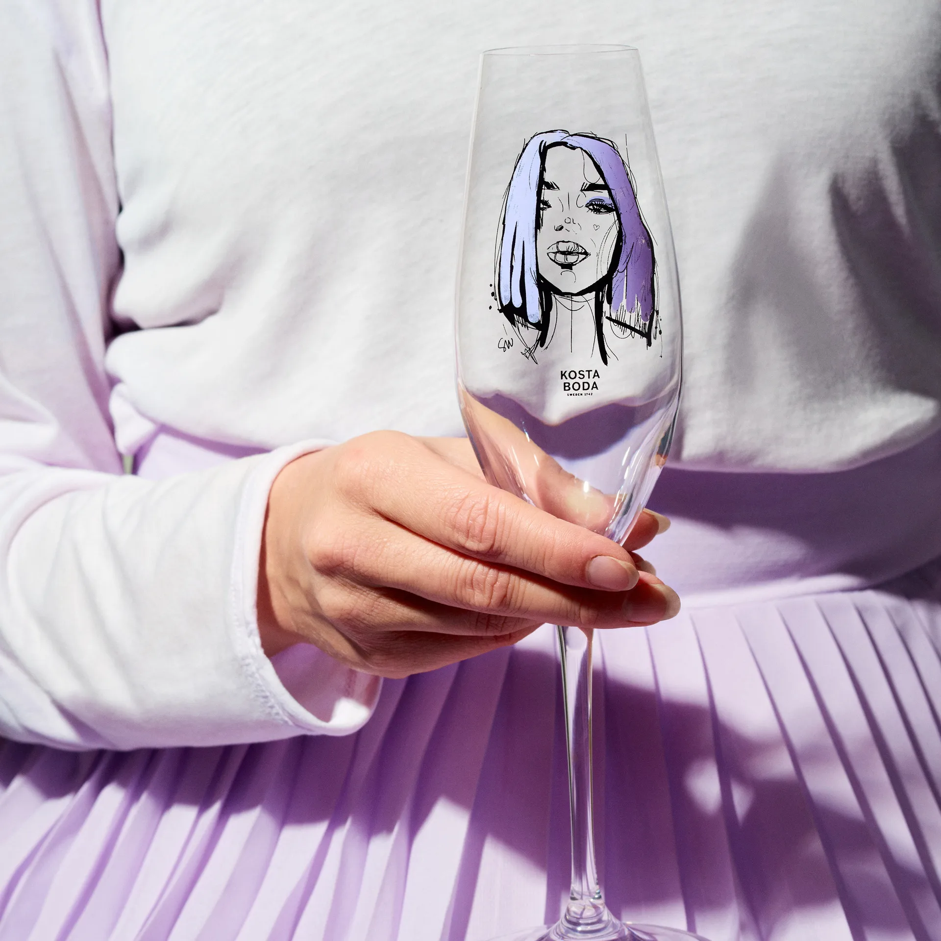 2 Copas de champagne 24 cl All about you, Forever Mine Kosta Boda