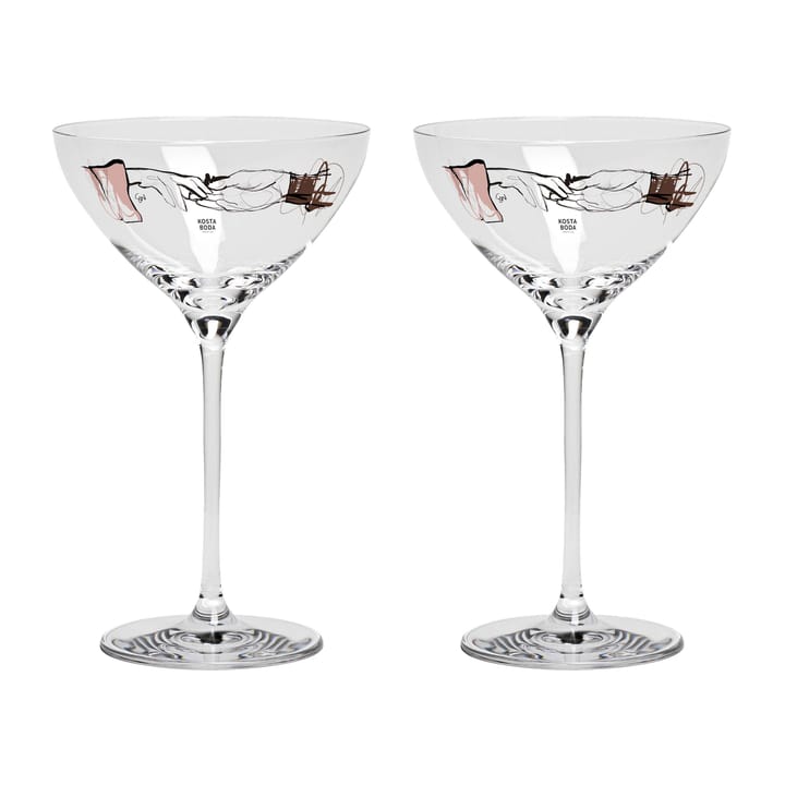 2 Copas de champagne You and me together 32 cl - Clear / Multi - Kosta Boda
