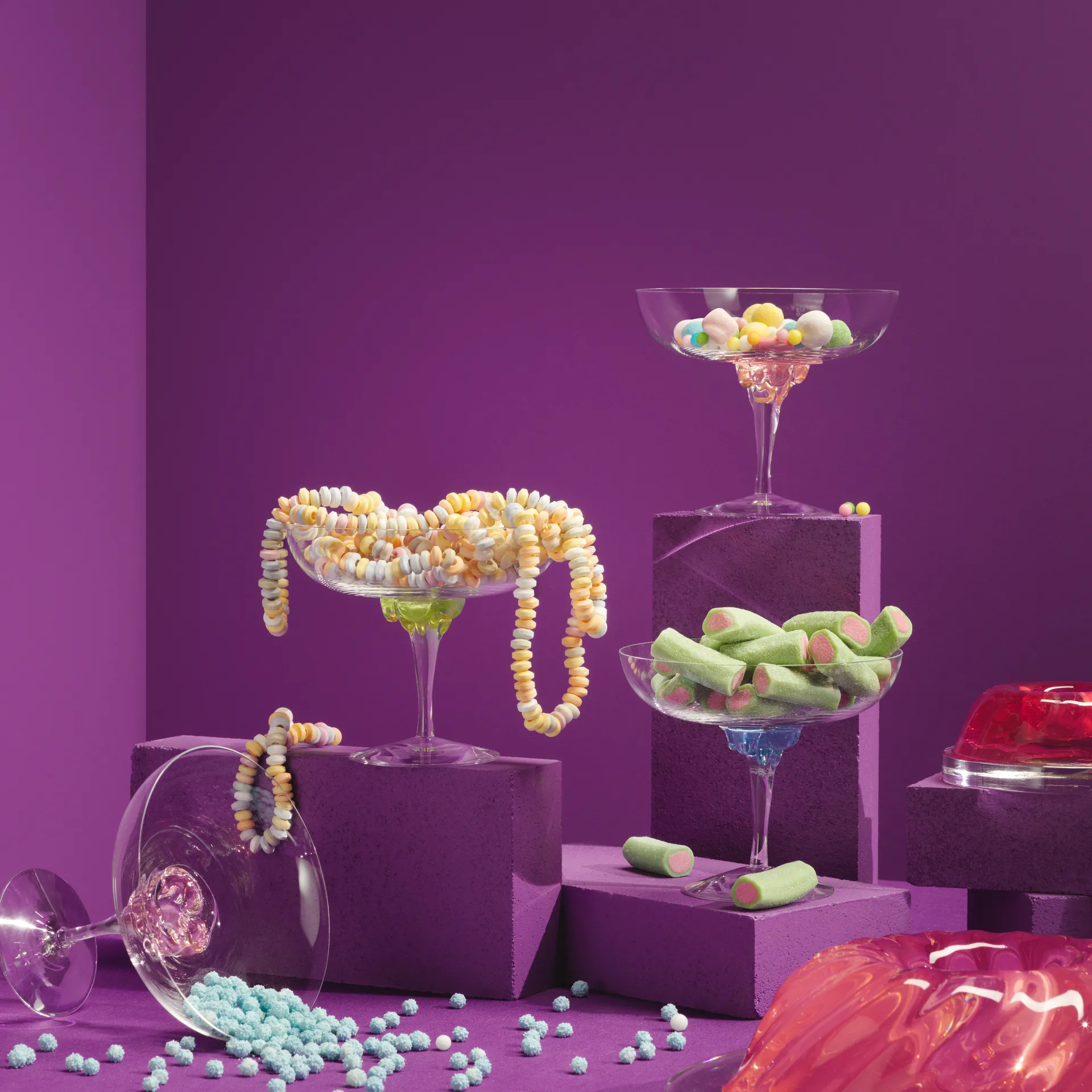 2 Copas Sugar Dandy 32 cl, Azul Kosta Boda